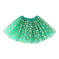 thumbnail image 1 of TOOYOU Girls Skirts Dance Dress With Golden Polka Dots Girls Mesh Layered Sparkle Party Tulle Tutu Skirt Sweet Girl Classic Short Skirt One Size Green, 1 of 2