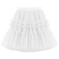 thumbnail image 1 of TOOYOU Girls Skirts Kids Toddler Baby Spring Summer Solid Ruffle Skirts Princess Skirts Sweet Girl Summer Short Skirt Size 7-8 Years White, 1 of 2