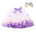 thumbnail image 1 of TOOYOU Girls Skirts New Double Mesh Tutu Skirt Animal Series Show Dress Girls Sparkle Party Skirts With Hairpin 2Pcs Set Sweet Girl Summer Short Skirt Size 2-4 Years Light Purple, 1 of 3