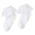 thumbnail image 1 of TOOYOU Girls Socks Baby Lace Socks Girls Ruffle Socks For Newborn Infants Princess Frilly Lace Cotton Size 1-3 Years, 1 of 2