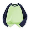 thumbnail image 1 of TOOYOU Girls T-Shirt Kids Baby Boys Long Sleeve Shirts Raglan Shirt Baseball Tee Tops Girls Basics Cute Clothes Green Size 4-5 Years, 1 of 3