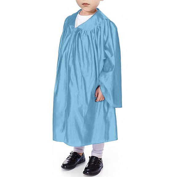 TOOYOU Girls T-Shirt Kids Baby Boys Preschool Kindergarten Graduation Gown For Child Summer Cute Basic Tops Blue Size 2-3 Years