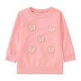 thumbnail image 1 of TOOYOU Girls Top Summer T-Shirt Bow Embroidered Long Sleeve Top Casual Pullover Size 2-3 Years Pink, 1 of 7