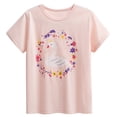 thumbnail image 1 of TOOYOU Girls Top Summer T-Shirt Cute Cartoon Swan Print Short Sleeve Tee For Toddler Adorable Baby Tee For Kids Comfortable Casual Top Size 18 -24 Months Pink, 1 of 6