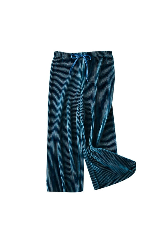 Girls Wide Leg Pants Lightweight Casual Elastic Waist Straight Leg Loose Trousers For Kids Versatile Casual Trousers For Sweet Girls Size 8-9 Years Green