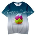thumbnail image 1 of TOOYOU Kids New T Shirt Printed Short Sleeve T Shirt Easter Eggs For Boy And Girls Out Wear Easter Gift Casual Loose Tops For Toddler Blue Size 1-3 Years, 1 of 3