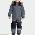 thumbnail image 1 of TOOYOU Kids Snowsuit Colorful One Piece Set Unisex Boys And Girls Ski Suit Coveralls Waterproof Heavyweight Insulated Ski Jacket Removable Hat Winter Warm Jumpsuits Overalls Size 12-13 Years, 1 of 6