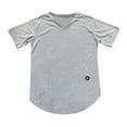 thumbnail image 1 of TOOYOU Men's T-Shirt Plus Size V Neck Short Sleeves Solid Color Summer Shirt Mens Basic Tees Gray, 1 of 3