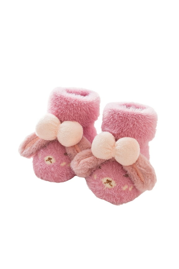 Nfant Baby Slippers Girls Boys Booties Warm Baby Socks Shoes Crib Shoes Baby Footwear Prewalkers Size 0-6 Months