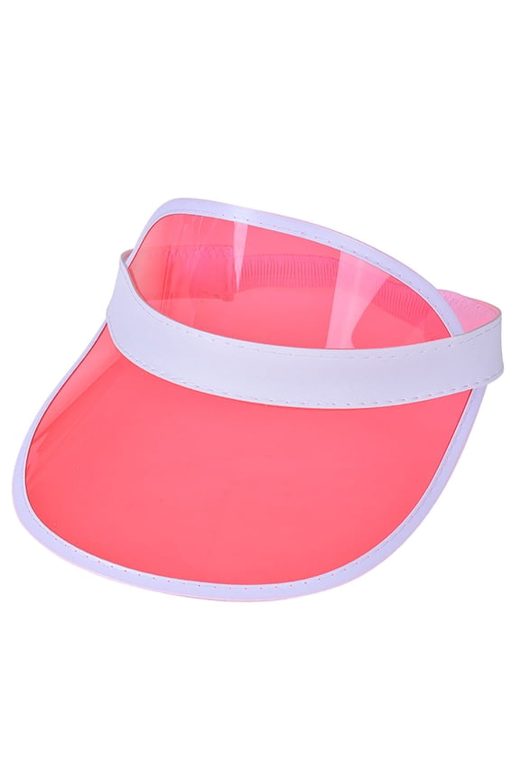 Sun Visor Hats Plastic Visor Caps Uv Protection Poker Visor Hat Colorful Unisex Sun Visors For Women Men Pink