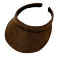thumbnail image 1 of TOOYOU Sun Visor Hats Sport Wear Athletic Wide Brim Sun Visor Caps Adjustable Sun Protection For Women Men Beach Cap Brown, 1 of 3