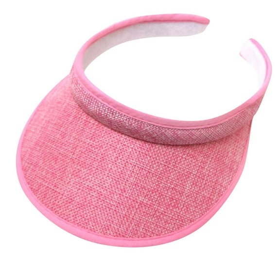 TOOYOU Sun Visor Hats Sport Wear Athletic Wide Brim Sun Visor Caps Adjustable Sun Protection For Women Men Beach Cap Pink