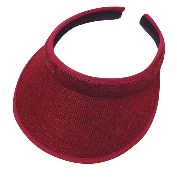 TOOYOU Sun Visor Hats Sport Wear Athletic Wide Brim Sun Visor Caps Adjustable Sun Protection For Women Men Beach Cap Red