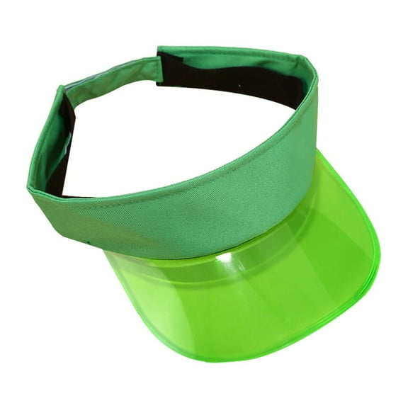 TOOYOU Sun Visors Hats Adjustable Beach Golf Cap Clear Visor Hats For Women Men Uv Protection Translucent Hat For Outdoor  Green