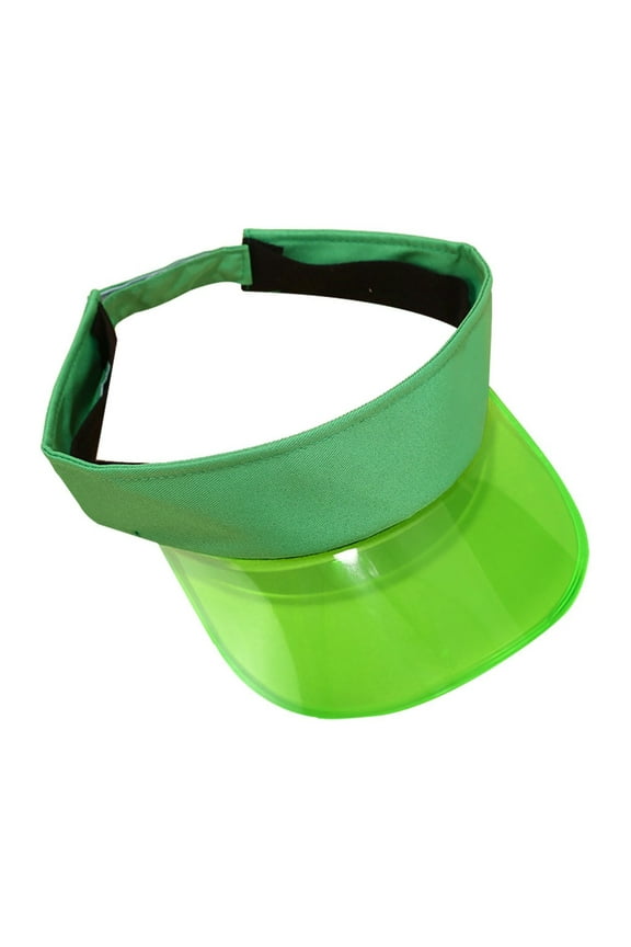 Sun Visors Hats Adjustable Beach Golf Cap Clear Visor Hats For Women Men Uv Protection Translucent Hat For Outdoor Green