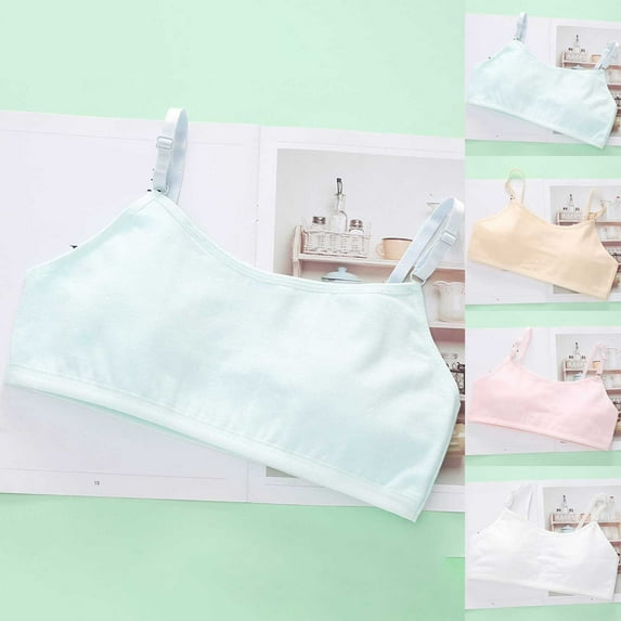 TOOYOU Teen Girls Training Bra Seamless Cotton Camisole Wireless Bras Elastic Comfort Underwear Size 10-14 Years