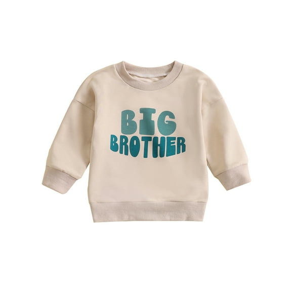 TOOYOU Toddler Baby Boys T-shirt Tops Long Sleeve Letter Prints Shirt Kids Crewneck Casual Tops Tees Size 18-24 Months