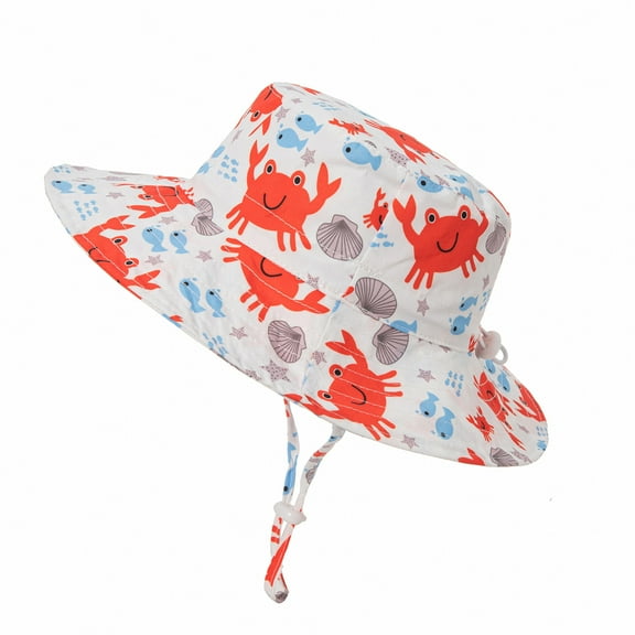 TOOYOU Toddler Bucket Hat Sunshade Breathable Animal Seaside Beach Children Hat Baby Bucket Hat Sea Kids Hat