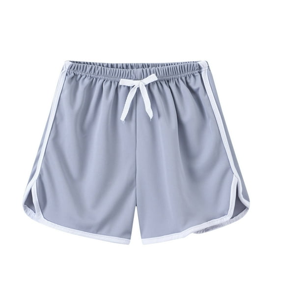 TOOYOU Toddler Girls Casual Shorts Drawstring Elastic Waist Solid Color Athletic Shorts Kids Beach Shorts Lightweight Shorts For Girls Size 2 Year-3 Year Grey