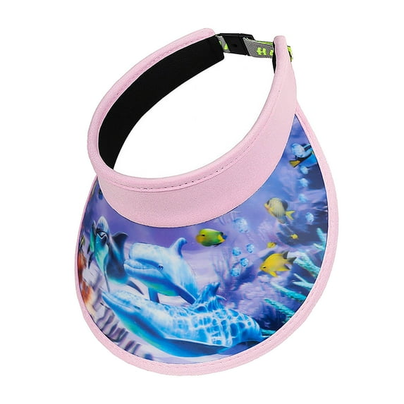 TOOYOU Toddler Hat Summer Cartoon Pattern Effect Children'S Sun Visor Hat Uv Protection Sports Tennis Beach Summer Visor Hats For Boys Girls