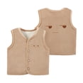 thumbnail image 1 of TOOYOU Toddler Kids Girls Boys Coats Jacket Solid Color Ligntweight Cute Cartoon Patterns Button Polar Vest Outwear Warm Winter Tops For Outdoor Size 3-6 Months, 1 of 3