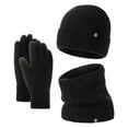 thumbnail image 1 of TOOYOU Winter Hat Autumn And Winter Fashionable Warm Thickened Wool Hat Scarf Glove Three Piece Set For Winter Outings And Leisure Activities Black, 1 of 3