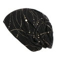 thumbnail image 1 of TOOYOU Women Baggy Slouchy Beanie Chemo Hat Cap Slouchy Snood Hat Cancer Headwear Black, 1 of 1