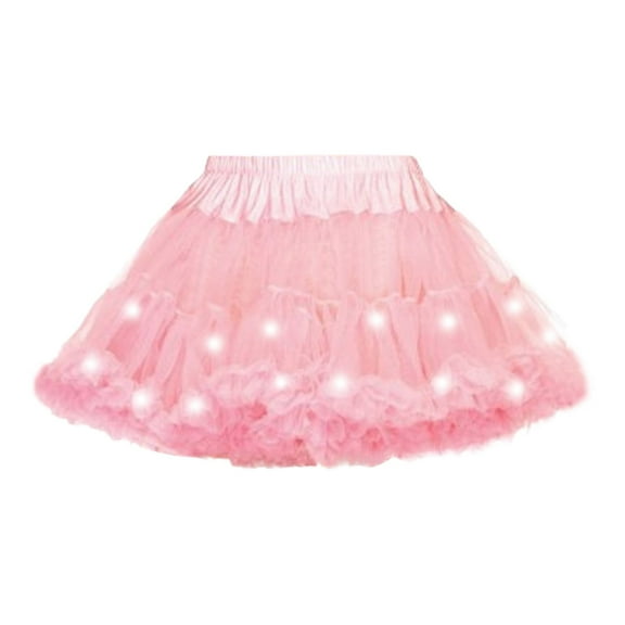 TOOYOU Women Dress Petticoat Layered Skirt Rainbow Dance Skirt Stage Performance Tutu Skirt