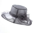 thumbnail image 1 of TOOYOU Women Kentucky Derby Hats Organza Tea Party Dress Hat Wide Brim Gray, 1 of 3