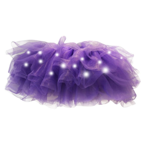 TOOYOU Women'S Glow-In-The-Dark Led Tutu Skirt, Light Up Luminous Dance Skirt For Rave Parties And Stage Performances