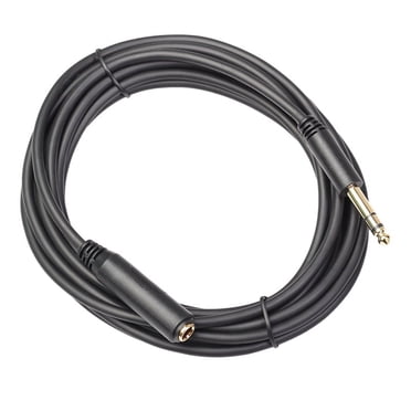 CablesOnline 1ft 1/4" TRS Stereo Female To Male Extension Cable – 6.3mm Audio