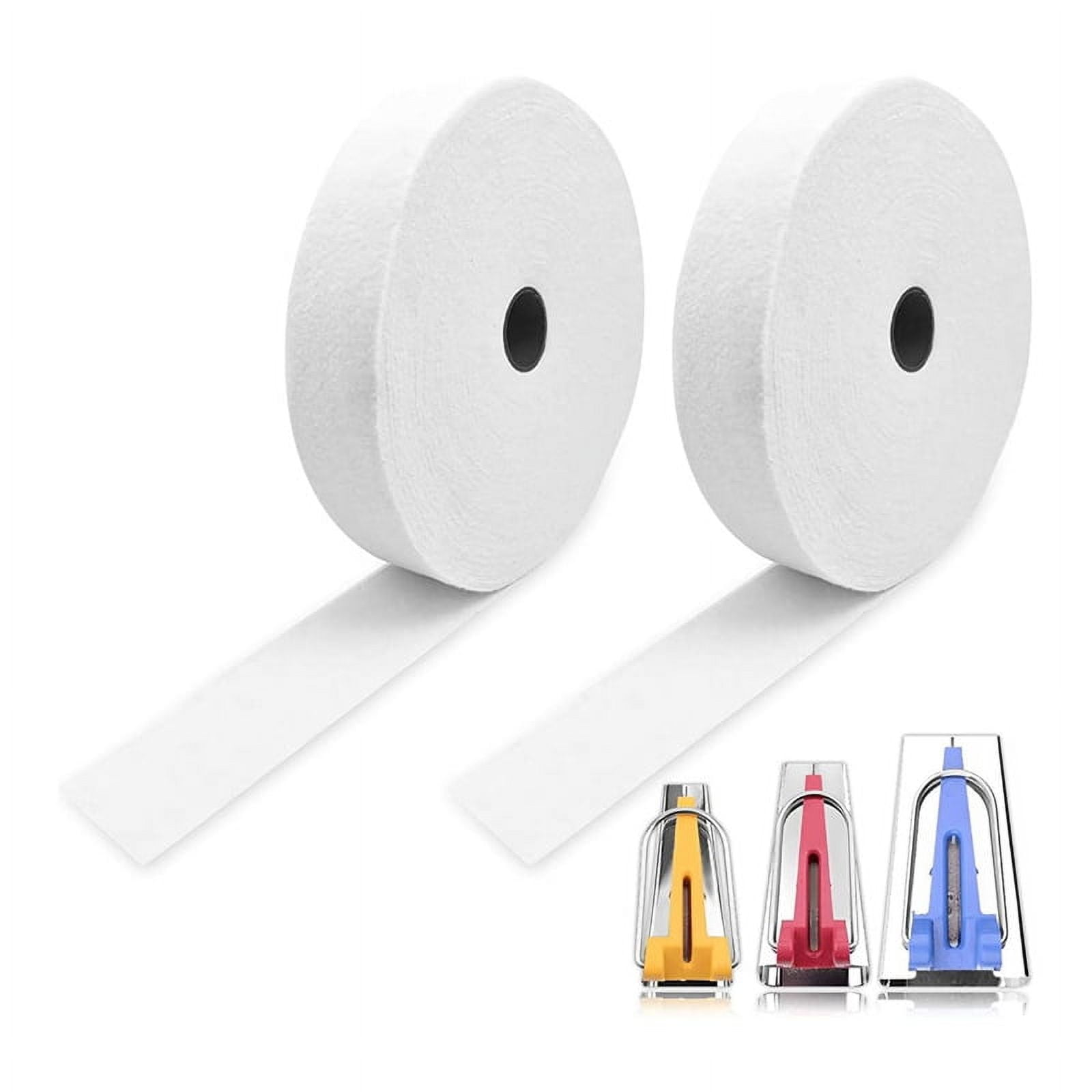 1 Roll Batting Strips,2 1/4 Inch Total 76 Yards Cotton Blend Fleece Batting with 3 Fabric Tube Makers for JellyRoll Rugs