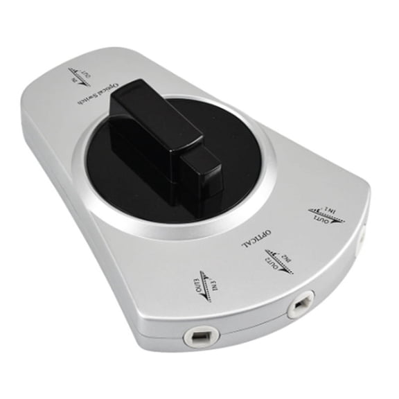 TOP! 1 to 3 Digital Audio Optical Fiber Cable Toslink 3-Way Selector Switch Splitter Adapter for DVD CD Player