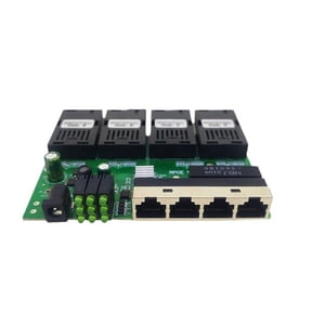 TOP! 100M Reverse POE Fast Ethernet Fiber Switch 4F4E Output 12V Optical Media Converter SC PCBA Placa Metro Board