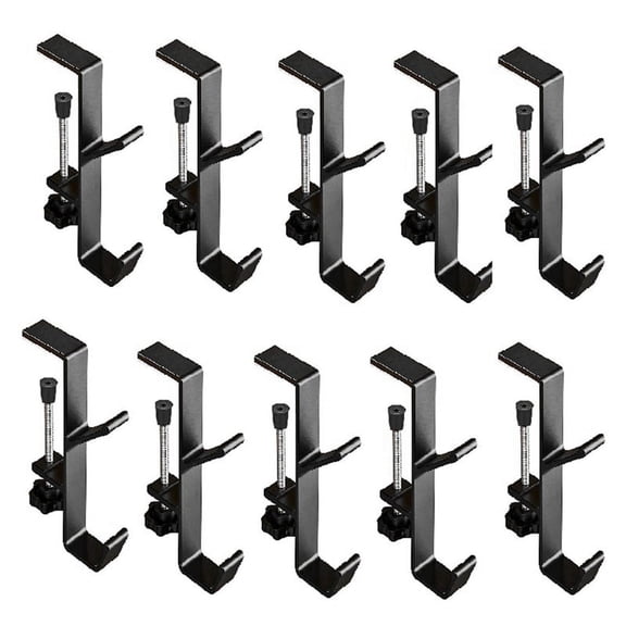 TOP! 10pcs Double-Layer Locking Desk Hook Bag Office Mobile Side Table Black