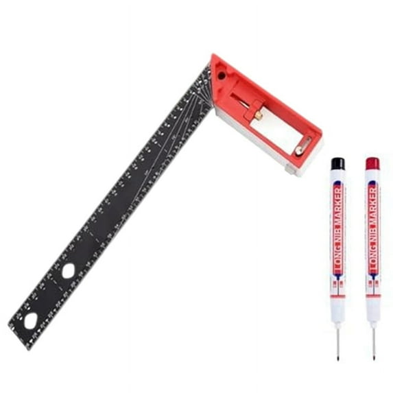 TOP! 12 Inch Framing Square Carpenter Square, Woodworking Ruler, T Tool, Right Angle L Ruler C