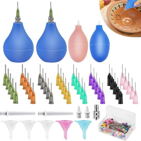 TOP! 150 PCS Pottery Tools Supplies Ceramic Applicator, Clay Set,for Decorating,Ceramic