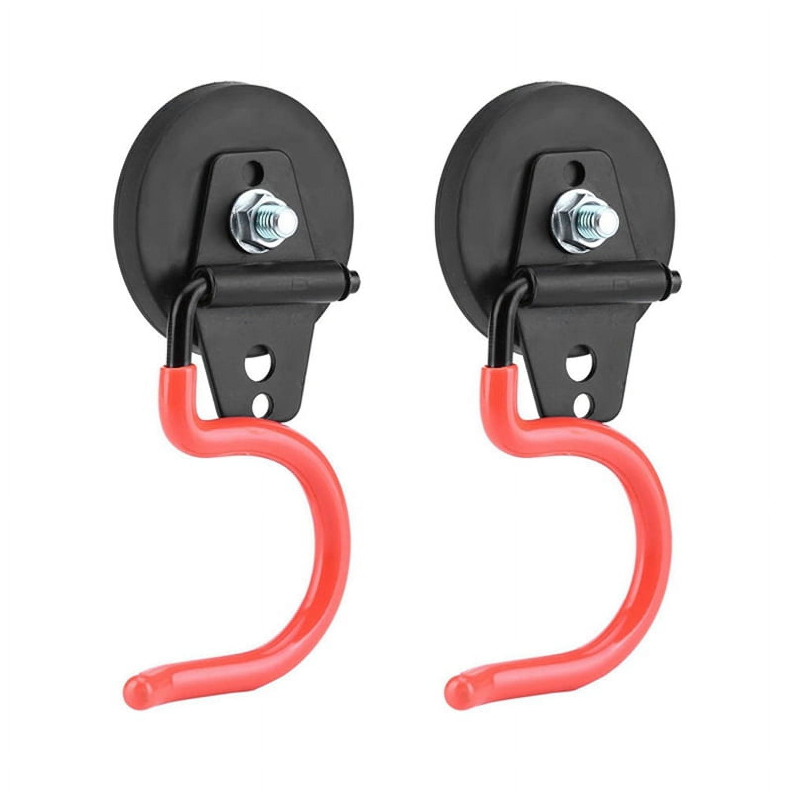 2 Pack Non-Slip Garage Storage Hooks Heavy Duty Strong Iron Magnetic Broom Mop Tool Holder Garden Hoe Holder Orange,2 x Garage Magnet Hooks,Orange