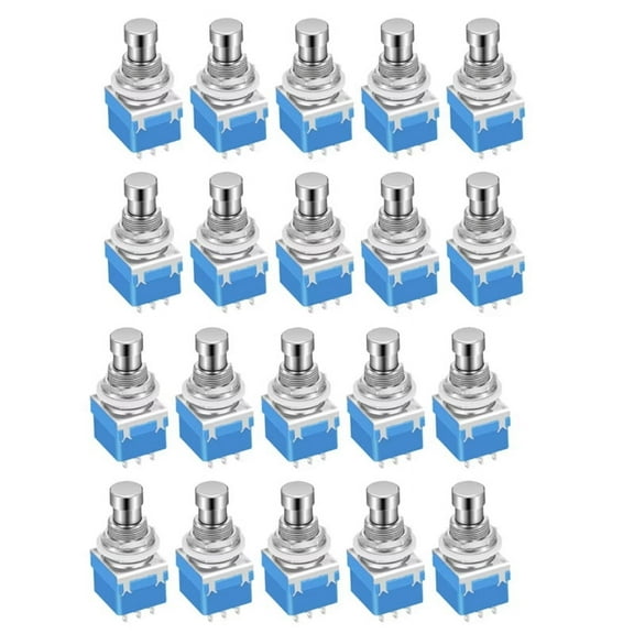TOP! 20PCS Momentary Guitar Effect Pedal 3PDT Footswitch 9 Pin Latching Stomp Push Button Foot Switch True Bypass Solder Lug