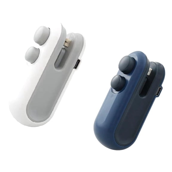 TOP! 2PCS Mini Heat Bag Sealing Machine Package Sealer Bags Plastic Food Clip Handheld Packaging
