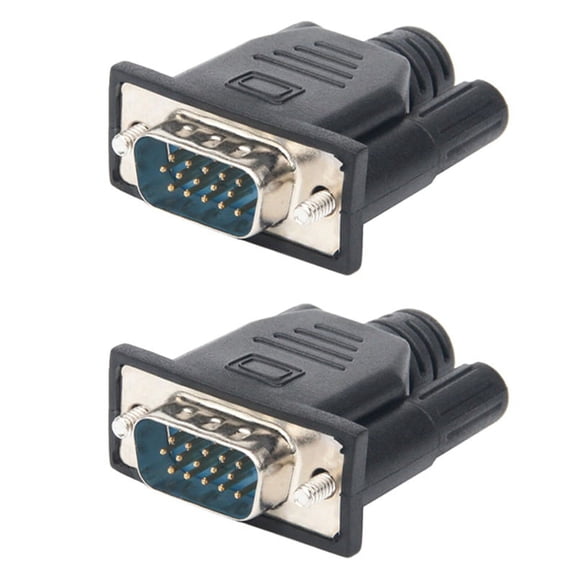 TOP! 2PCS VGA Virtual Display Adapter Male Dummy Plug EDID Headless Ghost Emulator Lock Plate Video Card Spoofer