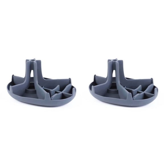 TOP! 2pcs Silicone Drain Ice Cup Drying Rack Bottle Glass Shelf Gray