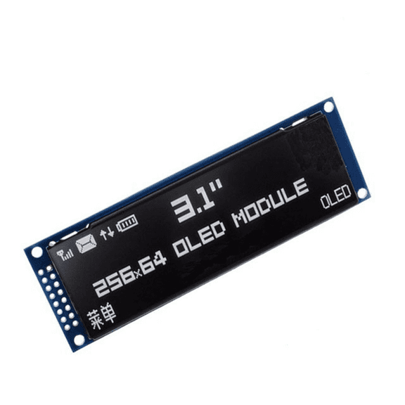 TOP! 3.12 Inch OLED Display 256x64 SSD1322 Driver Graphic LCD Module Parallel/SPI Soldering Pin for /C51 White
