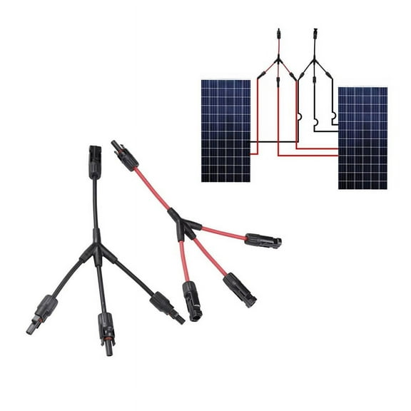 HOT 3 to 1 Y Branch Connector with 4mm 2 Solar Cable MMMF /FFFM for PV System Panel