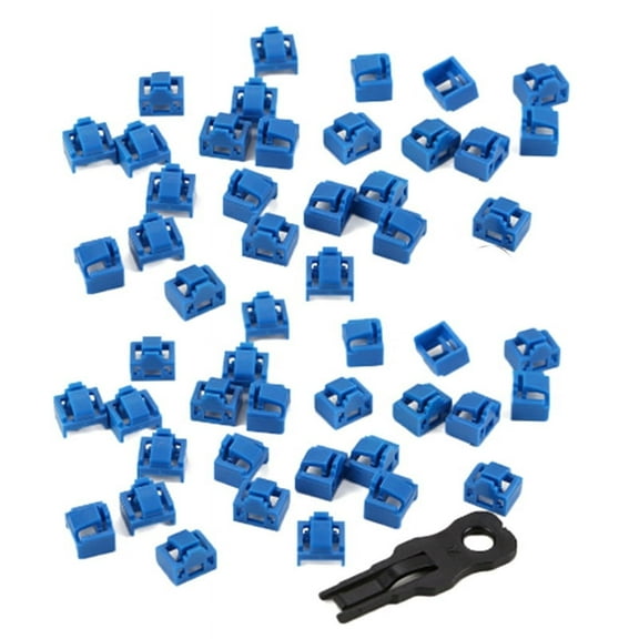 TOP! 300Pcs Blue RJ45 Port Ethernet LAN Hub Anti Dust Cover Plug Cap Blockout Protector with Proprietary Lock and Key