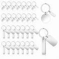 thumbnail image 1 of 30Pcs DIY Engravable Metal Keychain Blanks Metal Stamping Blanks for Engraving Stainless Steel Blank Key Ring Tags, 1 of 4