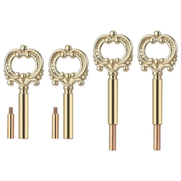 TOP! 4 Pcs Gold Lamp Turn Knob On/ Switch for Light & Fan Fixtures with 1/2inch Extensions Easy