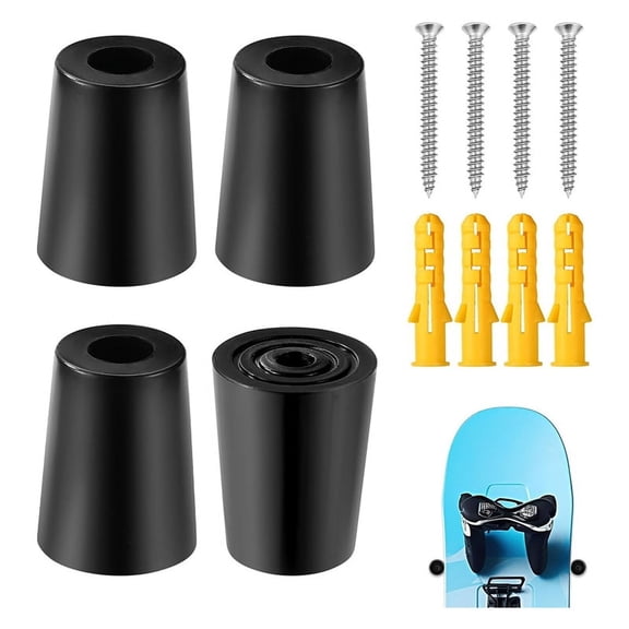TOP! 4-Piece Vertical Ski Hanger with Screw Expansion Anchors Storage to Safely Store and Display Your Skis A