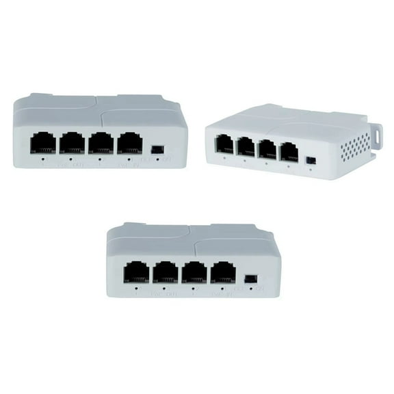 TOP! 4 Port 1 In 3 Out PoE Extender Cascadable IEEE802.3af 100Mbs for IP Transmission Repeater Switch NVR Camera 3Pcs
