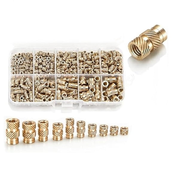 TOP! 420Pcs M3//M5 Threaded Inserts Assortment Kit for Components,Brass Knurled Nuts,Insert By Heat Into Plastic Parts